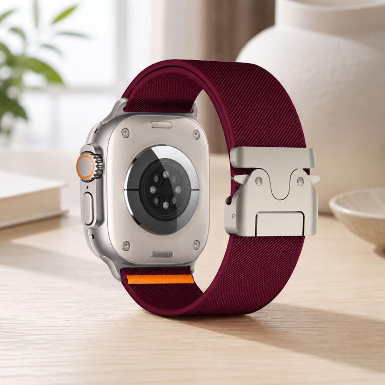 Cinturino per orologio in nylon elasticizzato con fibbia a paracadute xDfind, For Apple Watch 42 / 44 / 45 / 46 / 49mm, For Apple Watch 38 / 40 / 41 / S10 42mm