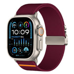 Cinturino per orologio in nylon elasticizzato con fibbia a paracadute xDfind, For Apple Watch 42 / 44 / 45 / 46 / 49mm, For Apple Watch 38 / 40 / 41 / S10 42mm