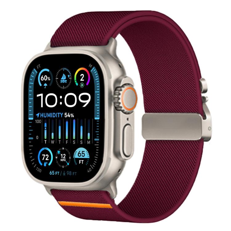 Cinturino per orologio in nylon elasticizzato con fibbia a paracadute xDfind, For Apple Watch 42 / 44 / 45 / 46 / 49mm, For Apple Watch 38 / 40 / 41 / S10 42mm