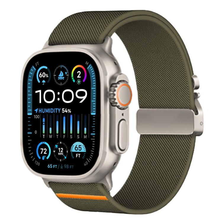 Cinturino per orologio in nylon elasticizzato con fibbia a paracadute xDfind, For Apple Watch 42 / 44 / 45 / 46 / 49mm, For Apple Watch 38 / 40 / 41 / S10 42mm