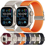 Cinturino per orologio in nylon elasticizzato con fibbia a paracadute xDfind, For Apple Watch 42 / 44 / 45 / 46 / 49mm, For Apple Watch 38 / 40 / 41 / S10 42mm