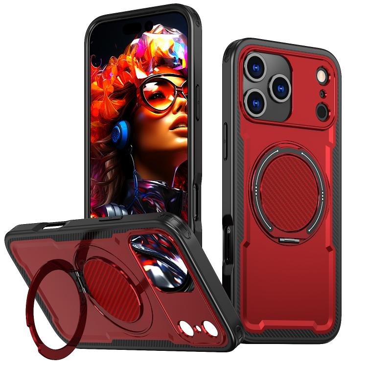 Custodia per telefono Kalebol in metallo con rotazione a 360 gradi e supporto MagSafe., For iPhone 17, For iPhone 17 Air, For iPhone 16 Pro Max, For iPhone 16 Pro