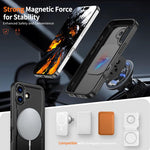 Custodia per telefono Kalebol in metallo con rotazione a 360 gradi e supporto MagSafe., For iPhone 17, For iPhone 17 Air, For iPhone 16 Pro Max, For iPhone 16 Pro