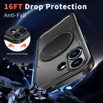 Custodia per telefono Kalebol in metallo con rotazione a 360 gradi e supporto MagSafe., For iPhone 17, For iPhone 17 Air, For iPhone 16 Pro Max, For iPhone 16 Pro