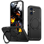Custodia per telefono Kalebol in metallo con rotazione a 360 gradi e supporto MagSafe., For iPhone 17, For iPhone 17 Air, For iPhone 16 Pro Max, For iPhone 16 Pro