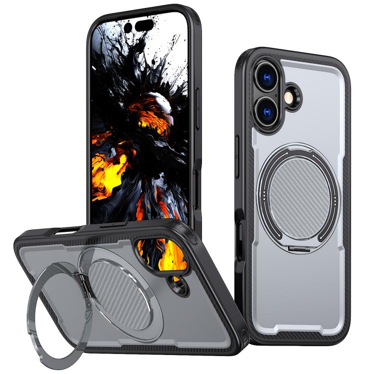 Custodia per telefono Kalebol in metallo con rotazione a 360 gradi e supporto MagSafe., For iPhone 17, For iPhone 17 Air, For iPhone 16 Pro Max, For iPhone 16 Pro
