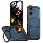 Custodia per telefono Kalebol in metallo con rotazione a 360 gradi e supporto MagSafe., For iPhone 17, For iPhone 17 Air, For iPhone 16 Pro Max, For iPhone 16 Pro