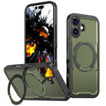Custodia per telefono Kalebol in metallo con rotazione a 360 gradi e supporto MagSafe., For iPhone 17, For iPhone 17 Air, For iPhone 16 Pro Max, For iPhone 16 Pro