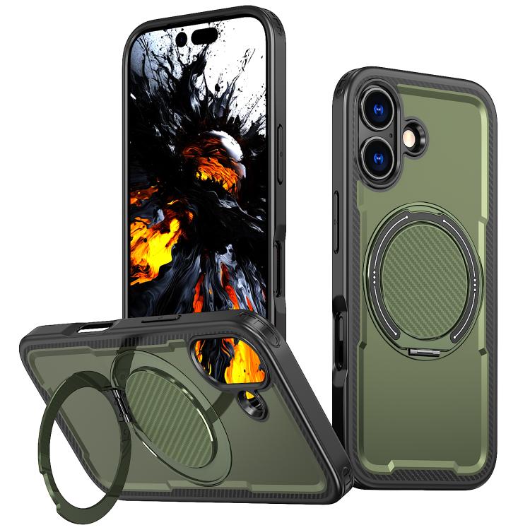Custodia per telefono Kalebol in metallo con rotazione a 360 gradi e supporto MagSafe., For iPhone 17, For iPhone 17 Air, For iPhone 16 Pro Max, For iPhone 16 Pro