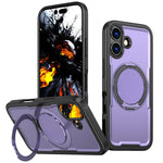 Custodia per telefono Kalebol in metallo con rotazione a 360 gradi e supporto MagSafe., For iPhone 17, For iPhone 17 Air, For iPhone 16 Pro Max, For iPhone 16 Pro