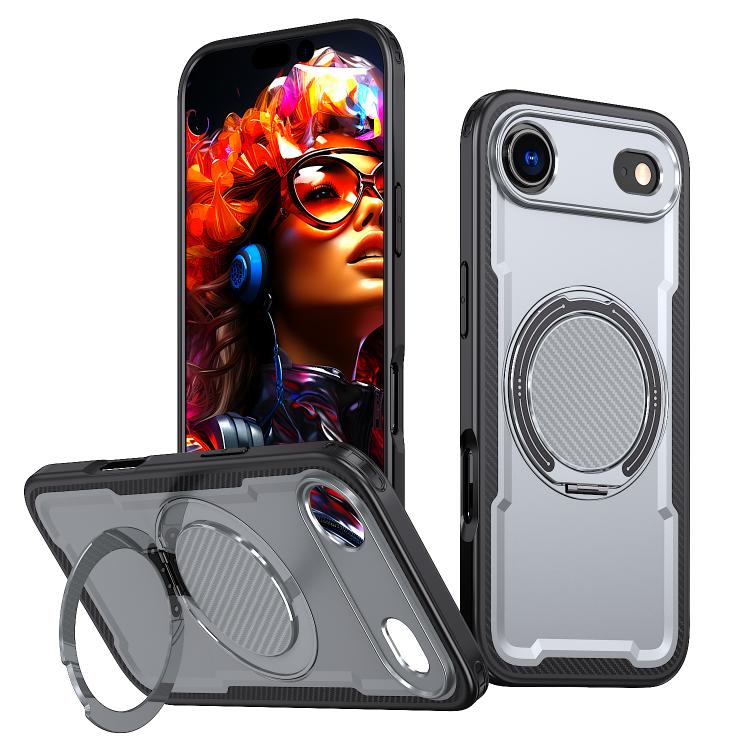 Custodia per telefono Kalebol in metallo con rotazione a 360 gradi e supporto MagSafe., For iPhone 17, For iPhone 17 Air, For iPhone 16 Pro Max, For iPhone 16 Pro