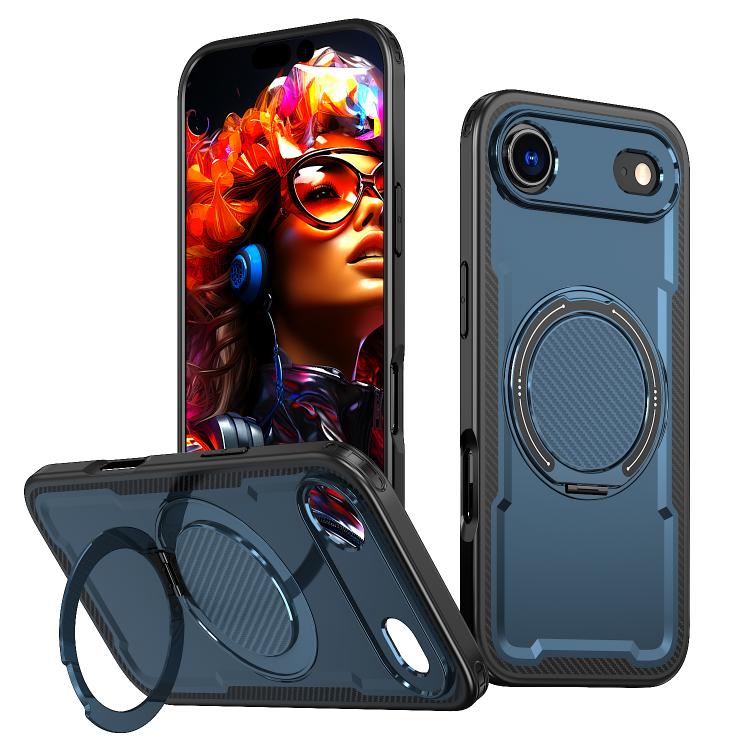 Custodia per telefono Kalebol in metallo con rotazione a 360 gradi e supporto MagSafe., For iPhone 17, For iPhone 17 Air, For iPhone 16 Pro Max, For iPhone 16 Pro