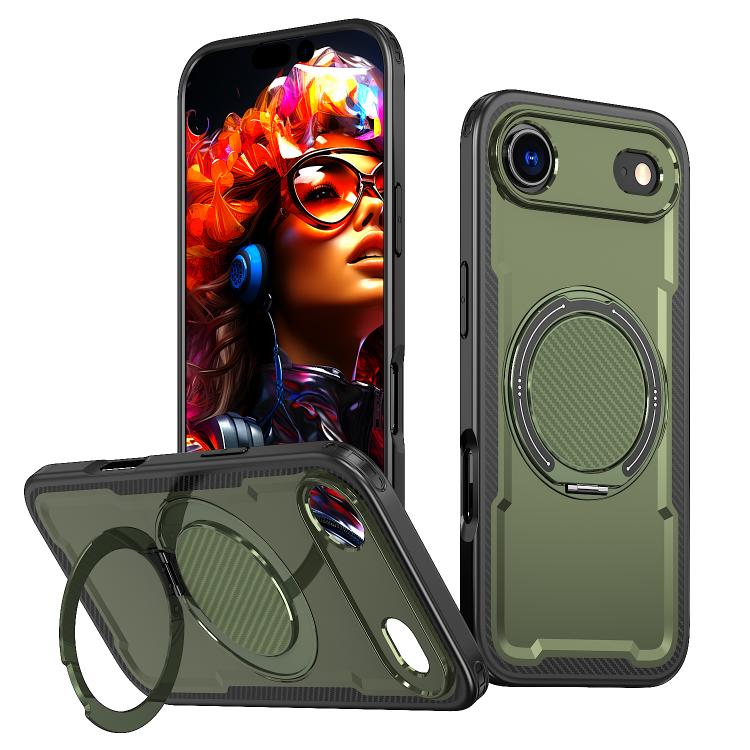 Custodia per telefono Kalebol in metallo con rotazione a 360 gradi e supporto MagSafe., For iPhone 17, For iPhone 17 Air, For iPhone 16 Pro Max, For iPhone 16 Pro