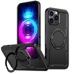 Custodia per telefono Kalebol in metallo con rotazione a 360 gradi e supporto MagSafe., For iPhone 16 Plus, For iPhone 16, For iPhone 15 Pro Max, For iPhone 15 Pro