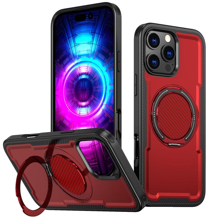 Custodia per telefono Kalebol in metallo con rotazione a 360 gradi e supporto MagSafe., For iPhone 16 Plus, For iPhone 16, For iPhone 15 Pro Max, For iPhone 15 Pro