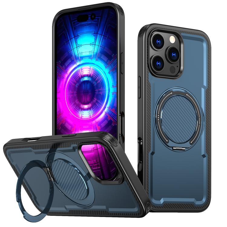 Custodia per telefono Kalebol in metallo con rotazione a 360 gradi e supporto MagSafe., For iPhone 16 Plus, For iPhone 16, For iPhone 15 Pro Max, For iPhone 15 Pro