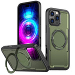 Custodia per telefono Kalebol in metallo con rotazione a 360 gradi e supporto MagSafe., For iPhone 16 Plus, For iPhone 16, For iPhone 15 Pro Max, For iPhone 15 Pro