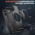 Custodia per telefono Kalebol in metallo con rotazione a 360 gradi e supporto MagSafe., For iPhone 16 Plus, For iPhone 16, For iPhone 15 Pro Max, For iPhone 15 Pro