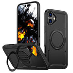 Custodia per telefono Kalebol in metallo con rotazione a 360 gradi e supporto MagSafe., For iPhone 16 Plus, For iPhone 16, For iPhone 15 Pro Max, For iPhone 15 Pro