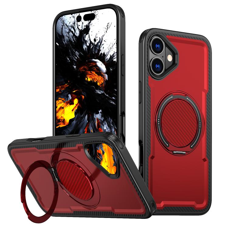 Custodia per telefono Kalebol in metallo con rotazione a 360 gradi e supporto MagSafe., For iPhone 16 Plus, For iPhone 16, For iPhone 15 Pro Max, For iPhone 15 Pro