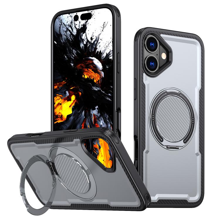 Custodia per telefono Kalebol in metallo con rotazione a 360 gradi e supporto MagSafe., For iPhone 16 Plus, For iPhone 16, For iPhone 15 Pro Max, For iPhone 15 Pro