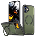 Custodia per telefono Kalebol in metallo con rotazione a 360 gradi e supporto MagSafe., For iPhone 16 Plus, For iPhone 16, For iPhone 15 Pro Max, For iPhone 15 Pro