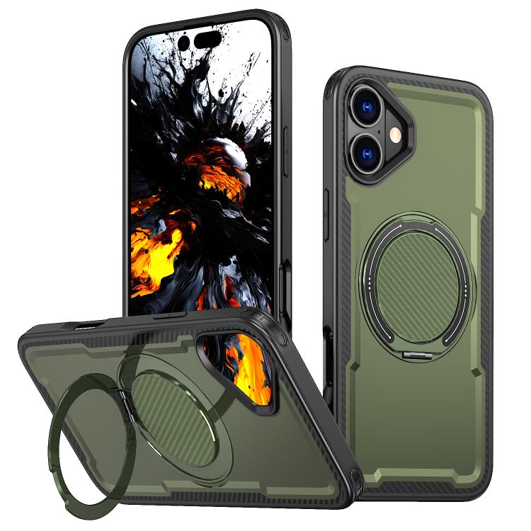 Custodia per telefono Kalebol in metallo con rotazione a 360 gradi e supporto MagSafe., For iPhone 16 Plus, For iPhone 16, For iPhone 15 Pro Max, For iPhone 15 Pro