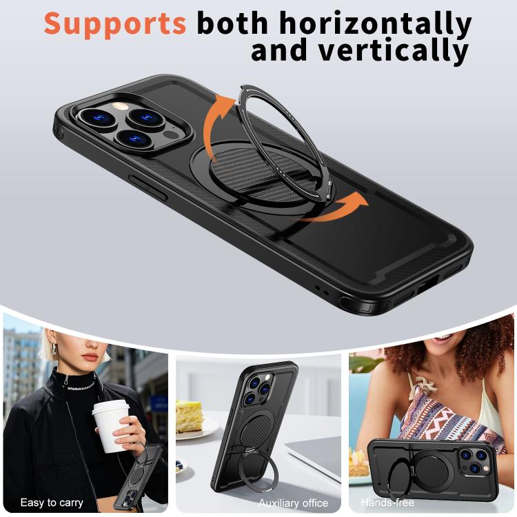 Custodia per telefono Kalebol in metallo con rotazione a 360 gradi e supporto MagSafe., For iPhone 15 Plus, For iPhone 15, For iPhone 14 Plus, For iPhone 14