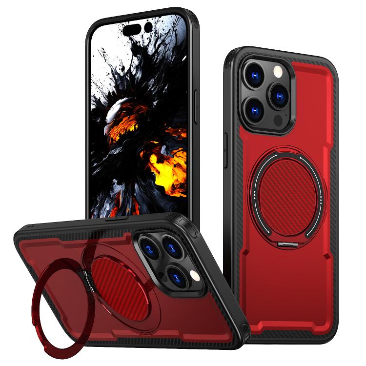 Custodia per telefono Kalebol in metallo con rotazione a 360 gradi e supporto MagSafe., For iPhone 15 Plus, For iPhone 15, For iPhone 14 Plus, For iPhone 14