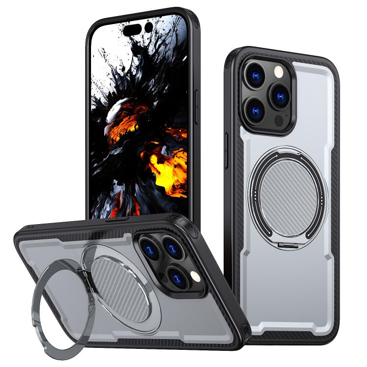 Custodia per telefono Kalebol in metallo con rotazione a 360 gradi e supporto MagSafe., For iPhone 14 Pro, For iPhone 14 Pro Max, For iPhone 13 Pro, For iPhone 13