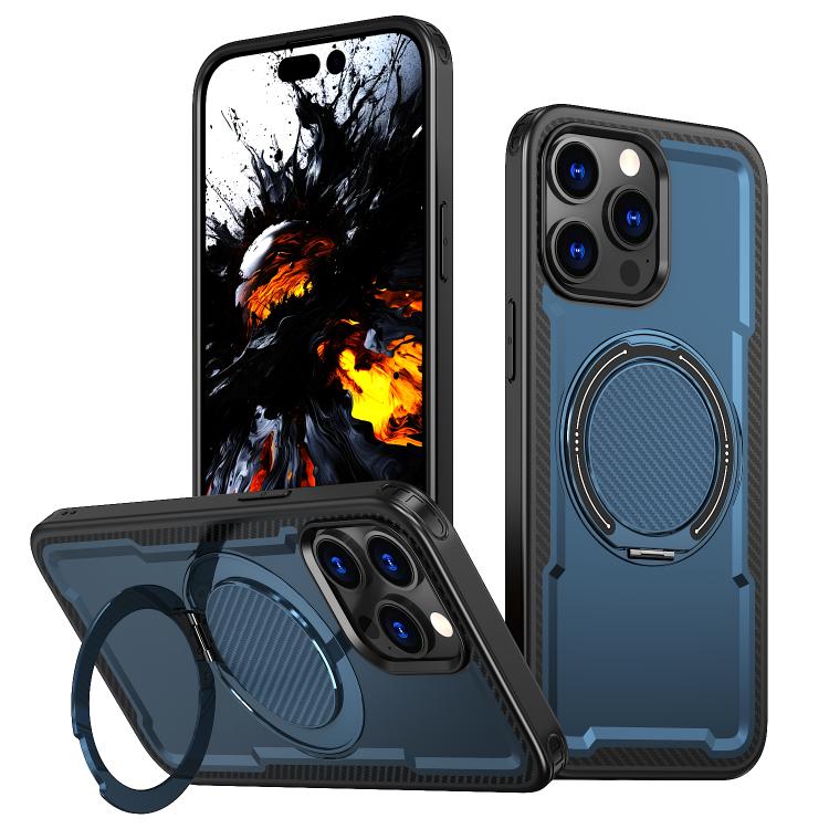 Custodia per telefono Kalebol in metallo con rotazione a 360 gradi e supporto MagSafe., For iPhone 14 Pro, For iPhone 14 Pro Max, For iPhone 13 Pro, For iPhone 13