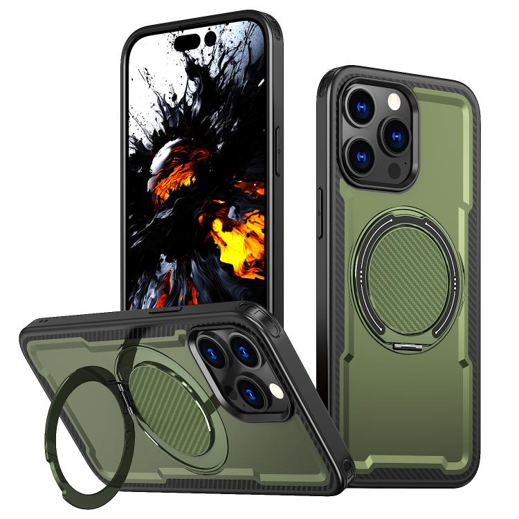 Custodia per telefono Kalebol in metallo con rotazione a 360 gradi e supporto MagSafe., For iPhone 14 Pro, For iPhone 14 Pro Max, For iPhone 13 Pro, For iPhone 13
