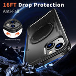 Custodia per telefono Kalebol in metallo con rotazione a 360 gradi e supporto MagSafe., For iPhone 13