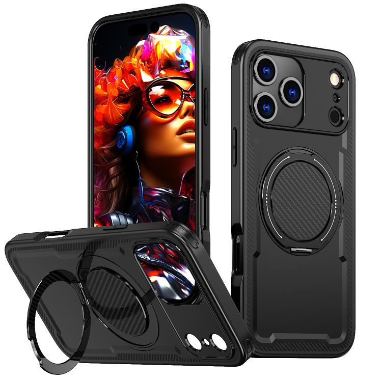 Custodia per telefono Kalebol in metallo con rotazione a 360 gradi e supporto MagSafe., For iPhone 18 Pro, For iPhone 18 Pro Max, For iPhone 17 Pro Max, For iPhone 17 Pro