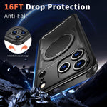 Custodia per telefono Kalebol in metallo con rotazione a 360 gradi e supporto MagSafe., For iPhone 18 Pro, For iPhone 18 Pro Max, For iPhone 17 Pro Max, For iPhone 17 Pro