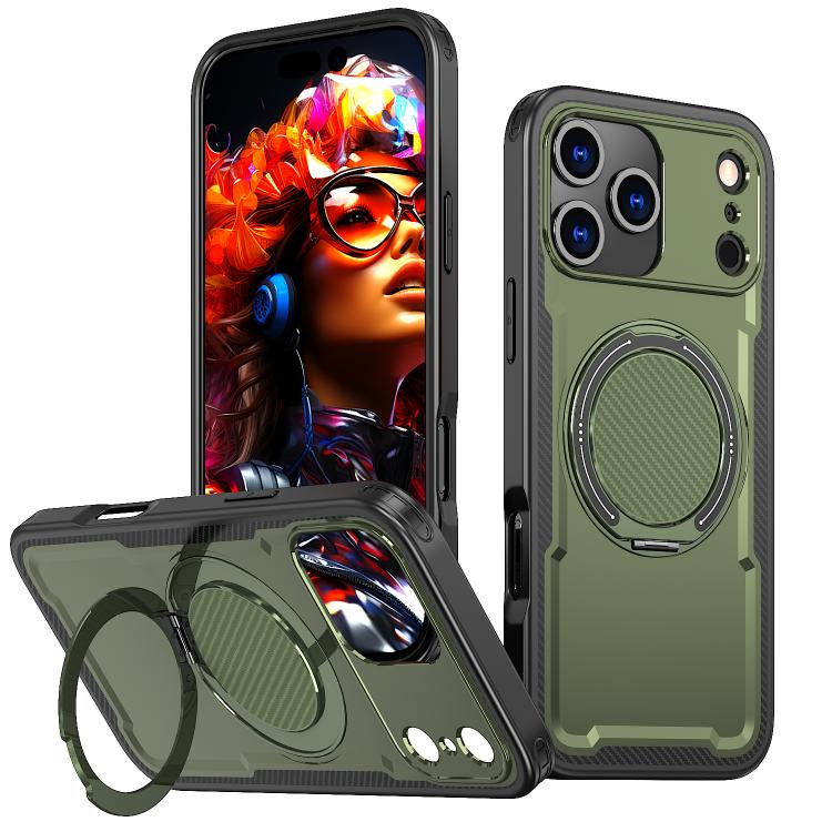 Custodia per telefono Kalebol in metallo con rotazione a 360 gradi e supporto MagSafe., For iPhone 18 Pro, For iPhone 18 Pro Max, For iPhone 17 Pro Max, For iPhone 17 Pro
