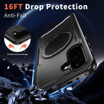 Custodia per telefono Kalebol in metallo con rotazione a 360 gradi e supporto MagSafe., For Galaxy A17 5G, For Galaxy A06 4G / 5G, For Galaxy A56 5G, For Galaxy A26 5G