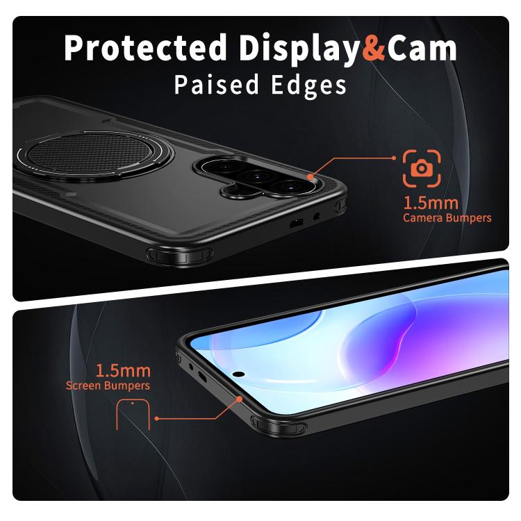 Custodia per telefono Kalebol in metallo con rotazione a 360 gradi e supporto MagSafe., For Galaxy A57 5G, For Galaxy A37 5G, For Galaxy A27 5G, For Galaxy A07 4G / 5G