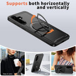 Custodia per telefono Kalebol in metallo con rotazione a 360 gradi e supporto MagSafe., For Galaxy A57 5G, For Galaxy A37 5G, For Galaxy A27 5G, For Galaxy A07 4G / 5G