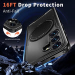 Custodia per telefono Kalebol in metallo con rotazione a 360 gradi e MagSafe., For Galaxy S26 5G, For Galaxy S25 FE 5G, For Galaxy S25 Edge 5G, For Galaxy S25 5G