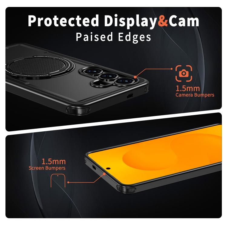 Custodia per telefono Kalebol in metallo con rotazione a 360 gradi e MagSafe., For Galaxy S26 5G, For Galaxy S25 FE 5G, For Galaxy S25 Edge 5G, For Galaxy S25 5G