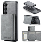 Fierre Shann Portafoglio 2 in 1 con slot per carte RFID e custodia MagSafe per telefono, For Samsung Galaxy S24+ 5G, For Samsung Galaxy S24 5G, For Samsung Galaxy S23 Ultra 5G, For Samsung Galaxy S23+ 5G