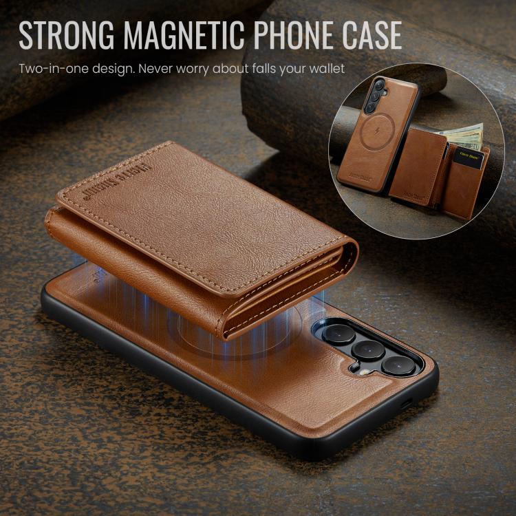 Fierre Shann Portafoglio 2 in 1 con slot per carte RFID e custodia MagSafe per telefono, For Samsung Galaxy S24+ 5G, For Samsung Galaxy S24 5G, For Samsung Galaxy S23 Ultra 5G, For Samsung Galaxy S23+ 5G