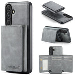 Fierre Shann Portafoglio 2 in 1 con slot per carte RFID e custodia MagSafe per telefono, For Samsung Galaxy S26+ 5G, For Samsung Galaxy S26 Ultra 5G, For Samsung Galaxy S26 5G, For Samsung Galaxy S25 Edge 5G