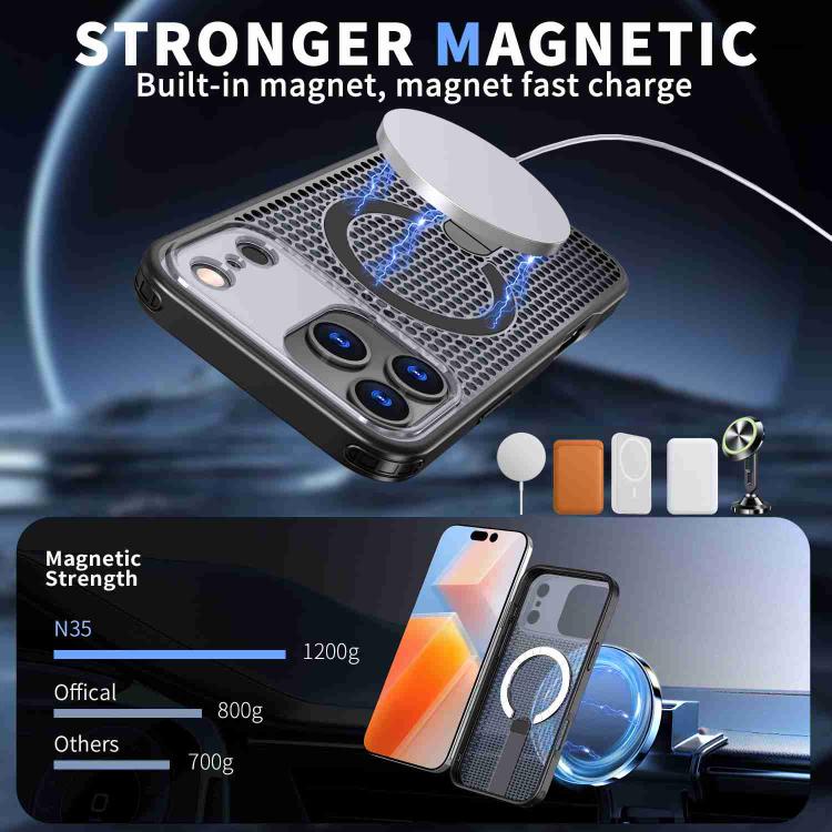 Custodia per telefono Kalebol Honeycomb con sistema di raffreddamento a nido d'ape e supporto MagSafe., For iPhone 17 Pro, For iPhone 17, For iPhone Air, For iPhone 16 Pro Max
