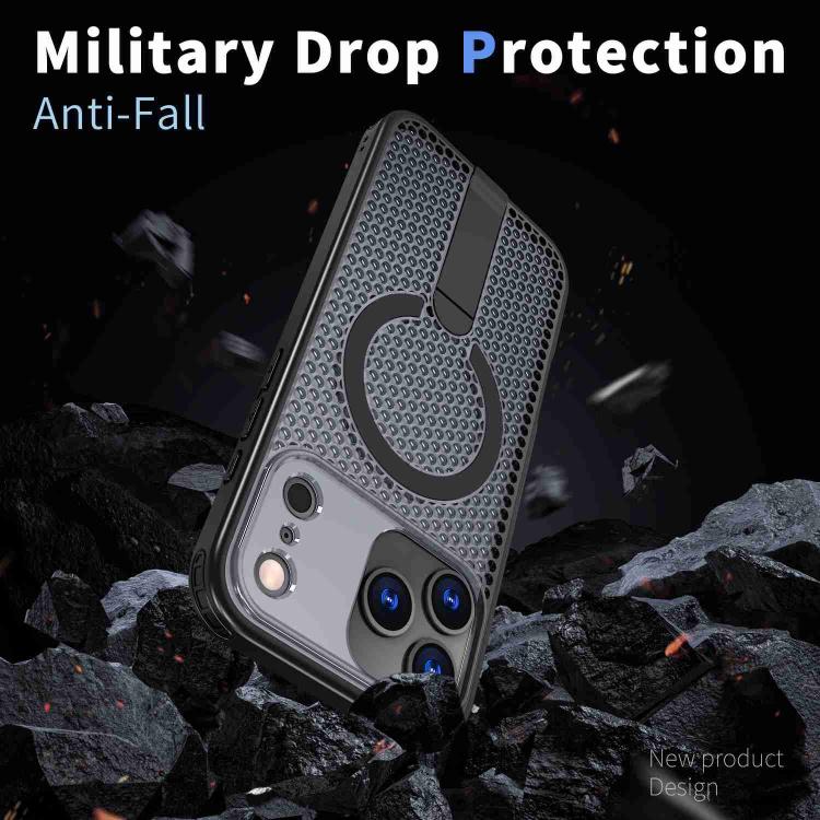 Custodia per telefono Kalebol Honeycomb con sistema di raffreddamento a nido d'ape e supporto MagSafe., For iPhone 17 Pro, For iPhone 17, For iPhone Air, For iPhone 16 Pro Max