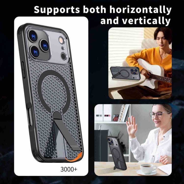 Custodia per telefono Kalebol Honeycomb con sistema di raffreddamento a nido d'ape e supporto MagSafe., For iPhone 17 Pro, For iPhone 17, For iPhone Air, For iPhone 16 Pro Max