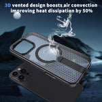 Custodia per telefono Kalebol Honeycomb con sistema di raffreddamento a nido d'ape e supporto MagSafe., For iPhone 16 Pro, For iPhone 16 Plus, For iPhone 16, For iPhone 15 Pro Max