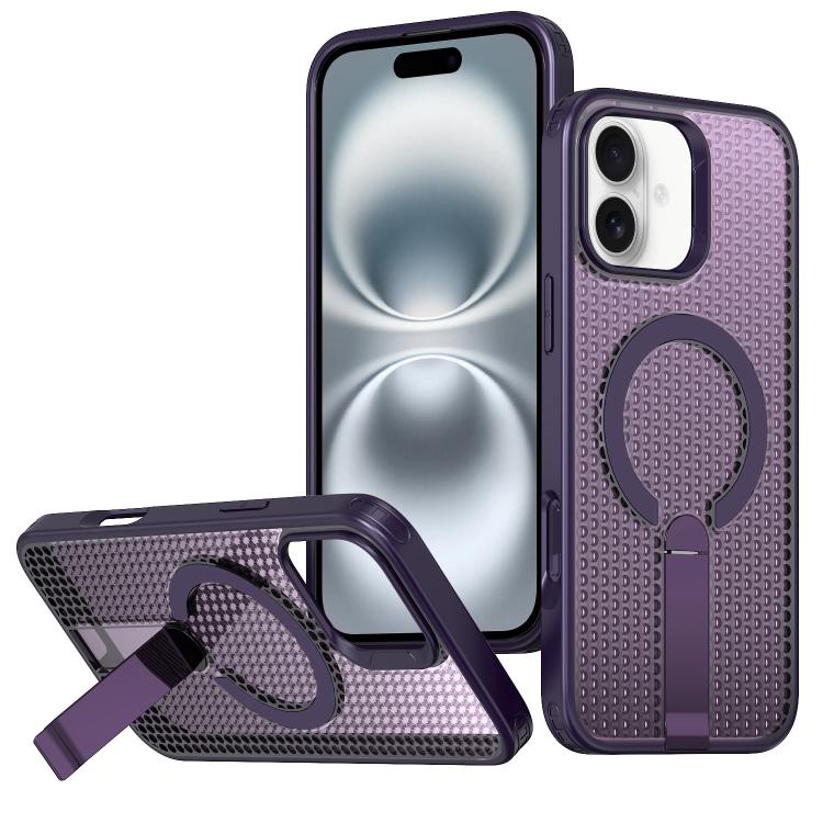 Custodia per telefono Kalebol Honeycomb con sistema di raffreddamento a nido d'ape e supporto MagSafe., For iPhone 16 Pro, For iPhone 16 Plus, For iPhone 16, For iPhone 15 Pro Max