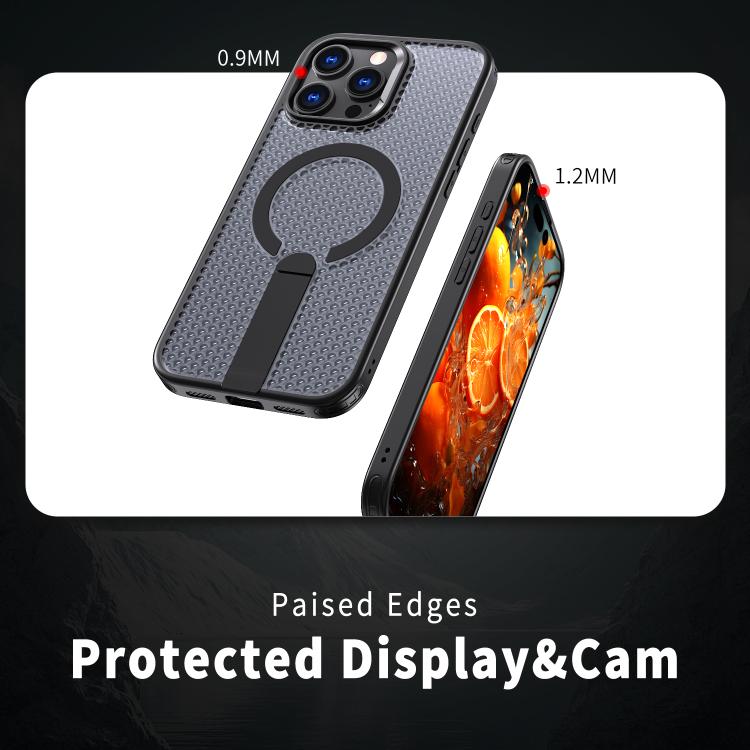 Custodia per telefono Kalebol Honeycomb con sistema di raffreddamento a nido d'ape e supporto MagSafe., For iPhone 15 Pro, For iPhone 15 Plus, For iPhone 15, For iPhone 14 Plus